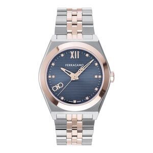 Ferragamo Vega New Diamond Watch Two Tone Mens